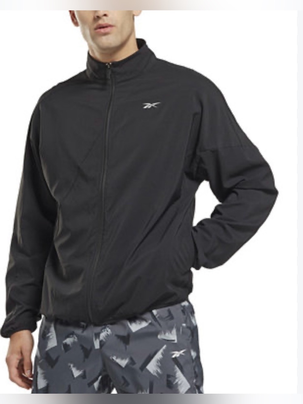 Reebok Men’s Black Zip-Up Performance Jacket